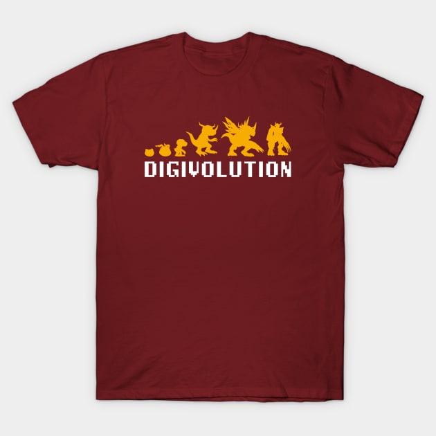 Agumon Digivolution T-Shirt by MadKingKev